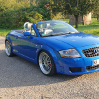 TT (8N) Roadster 3.2 Quattro, EZ 04/2006, sprintblau, KW V3, BBS LM 147 (8,5 J x 19 H2 ET 25), Hankook Ventus S1 Evo 3