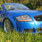 TT (8N) Roadster 3.2 Quattro, EZ 04/2006, sprintblau, KW V3, BBS LM 147 (8,5 J x 19 H2 ET 25), Hankook Ventus S1 Evo 3